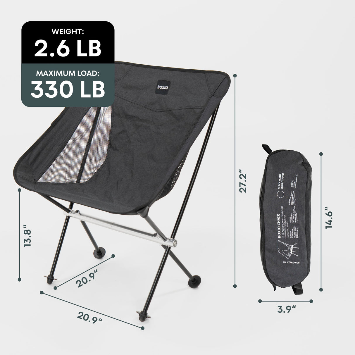 Boxio Camping Chairs Set with Box