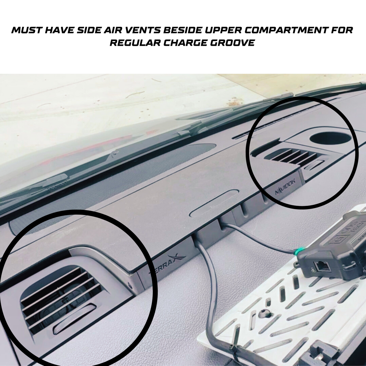 TERRA X Mercedes Sprinter Dash Console Cable Organizer - CHARGE GROOVE