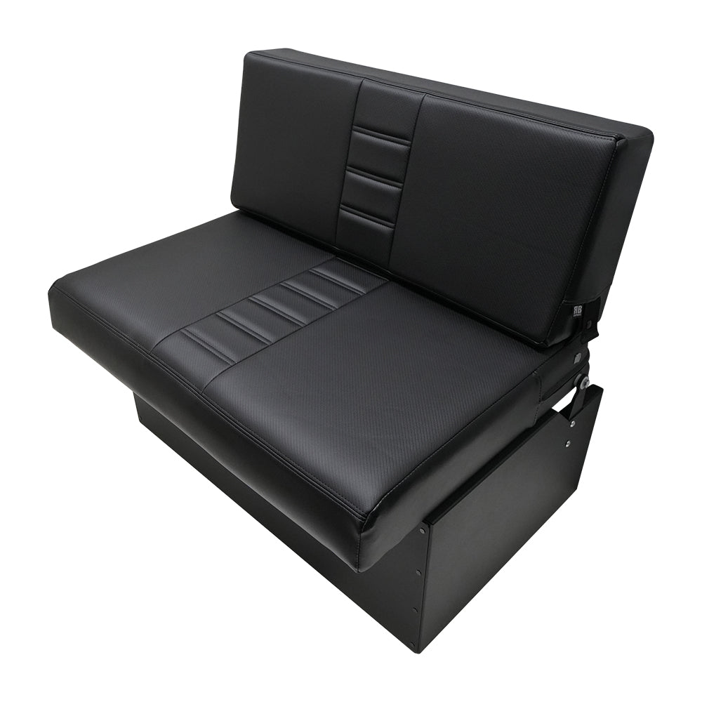 RB Components 34" Folding Bench Seat - Carbon Fiber Vinyl