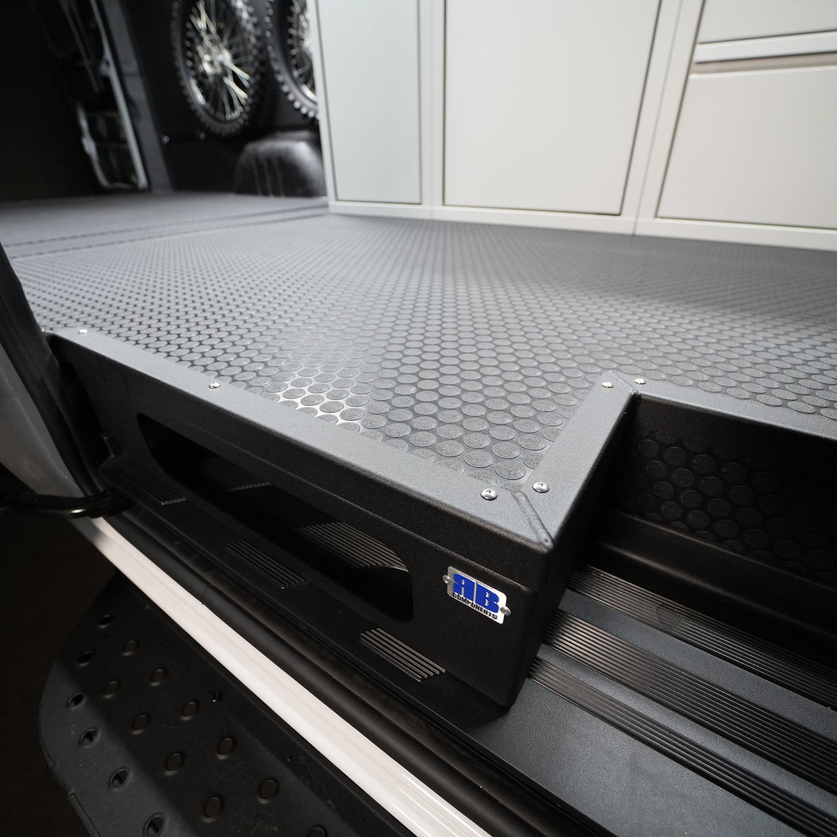 RB Components 2007+ Sprinter Van - Sliding Door Floor Extension w/Access for wood sub floor trim