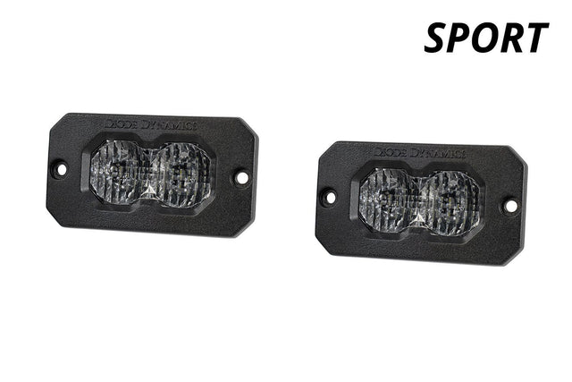 Diode Dynamics C2 2.0 Sport White Flood Flush RBL (Pair)-1