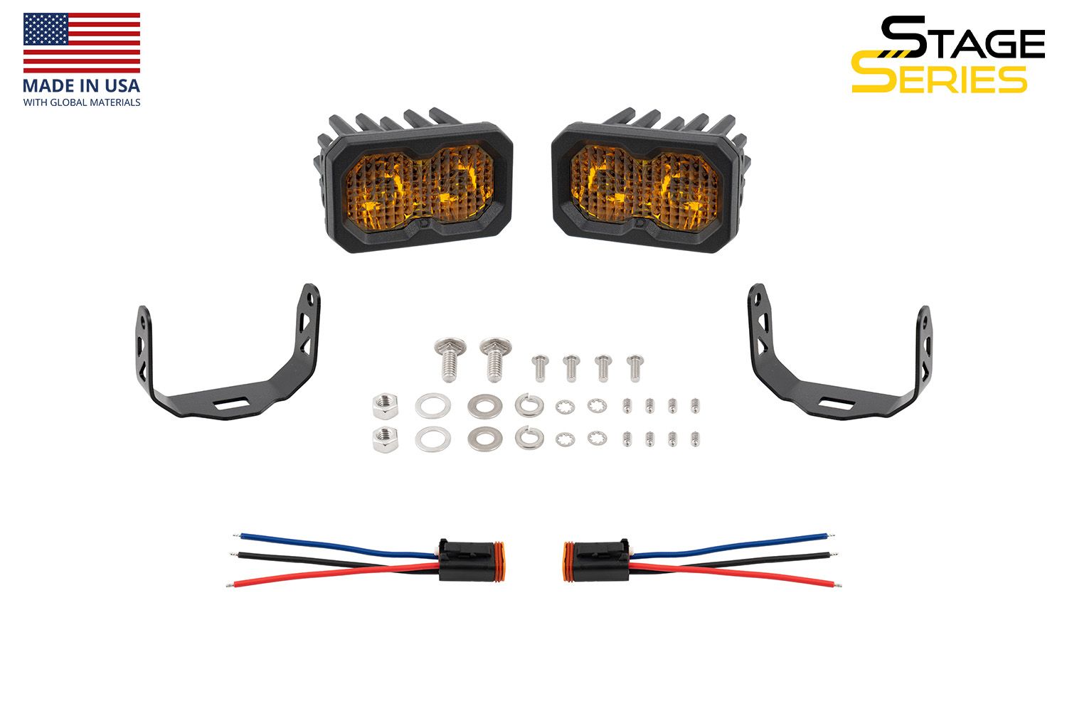 Diode Dynamics C2 2.0 Sport Yellow Combo Driving Standard ABL (Pair)-8