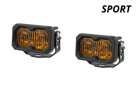 Diode Dynamics C2 2.0 Sport Yellow Flood Standard ABL (Pair)-1