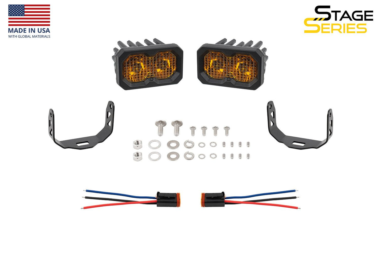 Diode Dynamics C2 2.0 Sport Yellow Flood Standard ABL (Pair)-8
