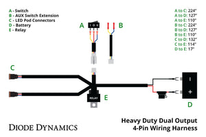 Diode Dynamics Heavy Duty Dual Output 4-pin Wiring Harness_4