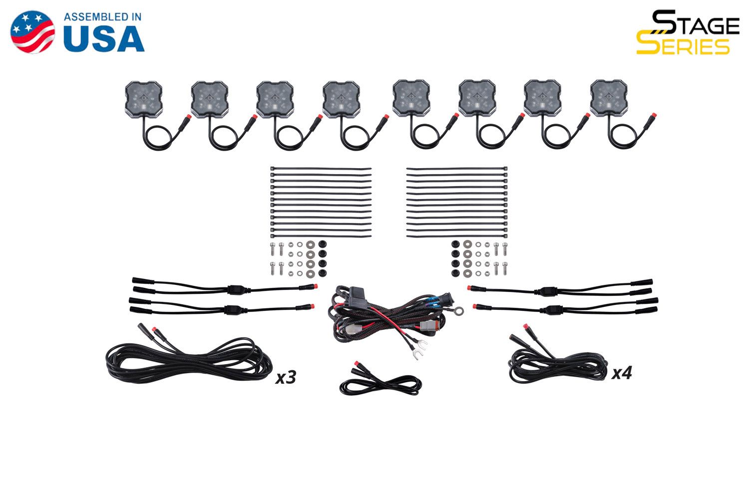 Diode Dynamics RGBW Rock Light Installer Kit w Controller (8-pack)-7