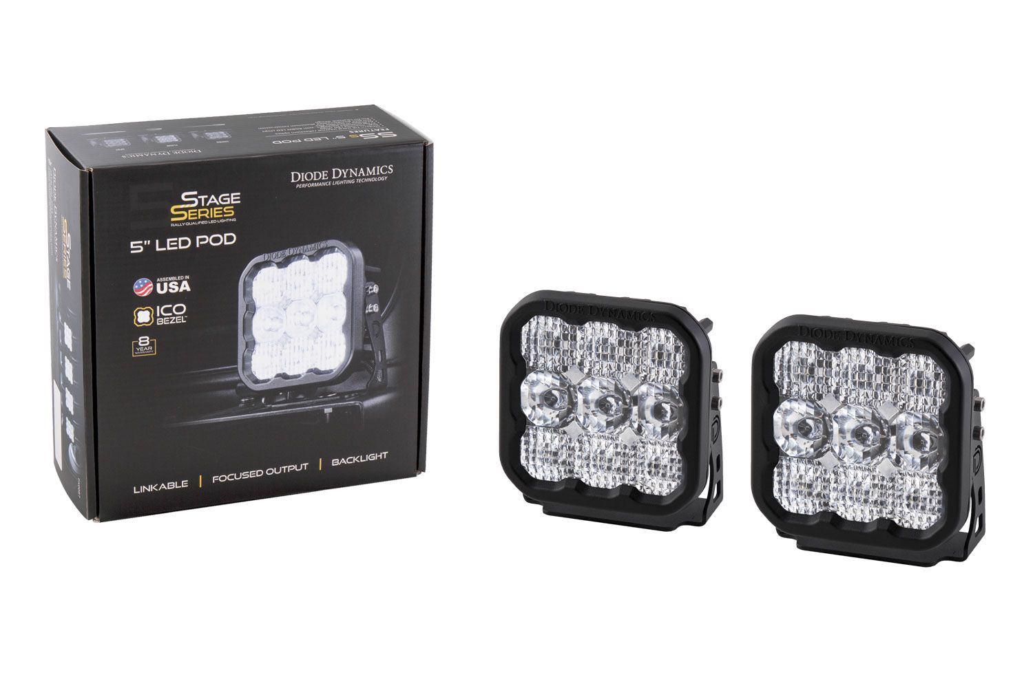 Diode Dynamics SS5 LED Pod Pro White Driving (Pair)-4