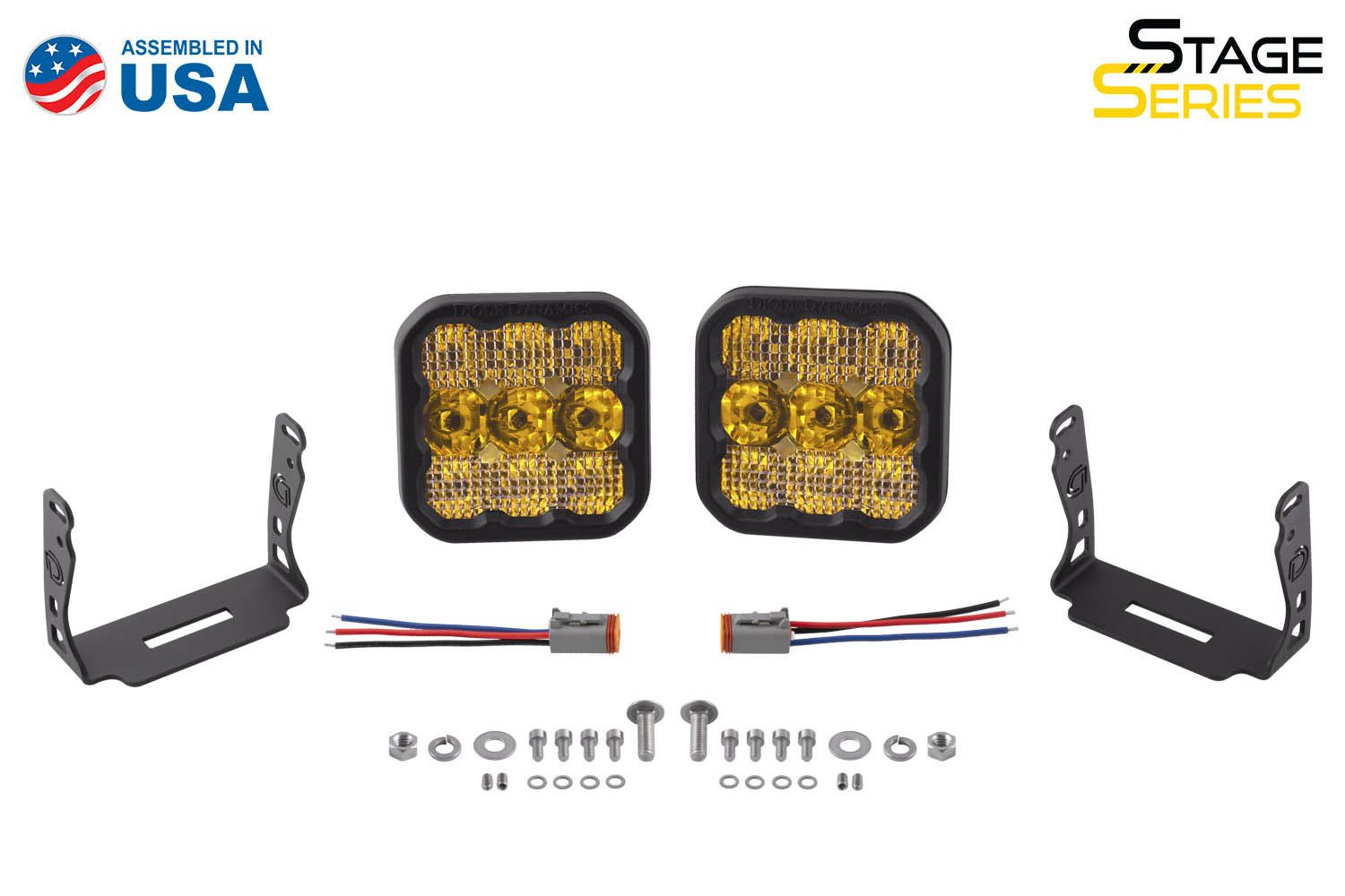 Diode Dynamics SS5 LED Pod Pro Yellow Spot (Pair)-6