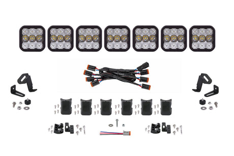 Diode Dynamics SS5 Sport Universal CrossLink 7-Pod Lightbar White Combo-1