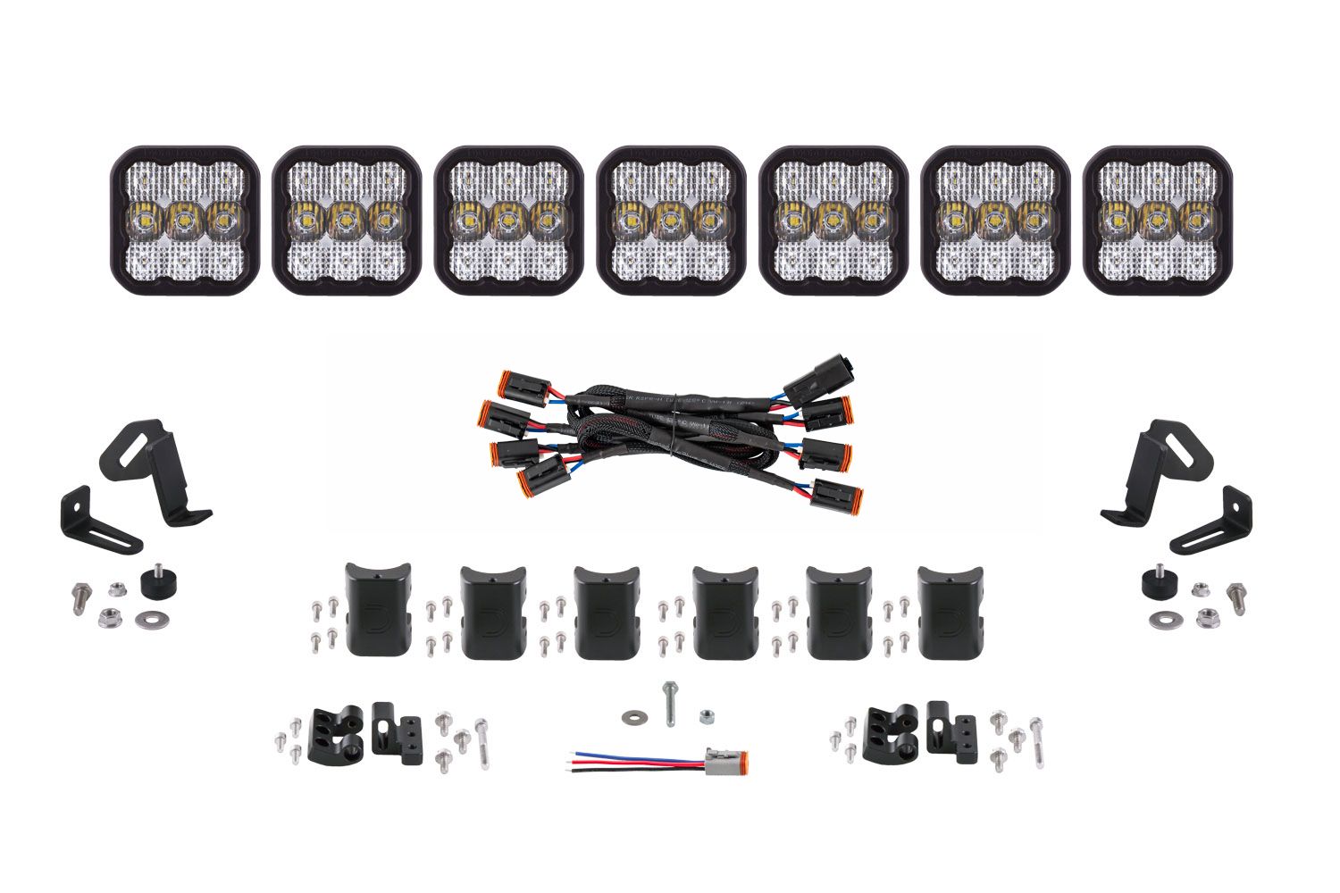 Diode Dynamics SS5 Sport Universal CrossLink 7-Pod Lightbar White Driving-1
