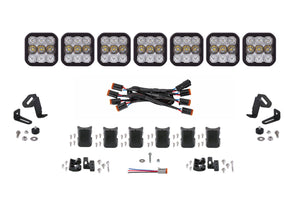 Diode Dynamics SS5 Sport Universal CrossLink 7-Pod Lightbar Yellow Combo-1