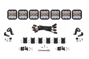 Diode Dynamics SS5 Sport Universal CrossLink 7-Pod Lightbar Yellow Driving-1