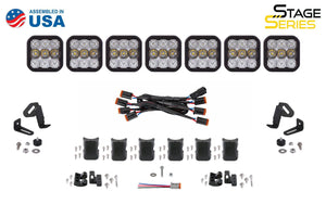 Diode Dynamics SS5 Sport Universal CrossLink 7-Pod Lightbar Yellow Driving-6