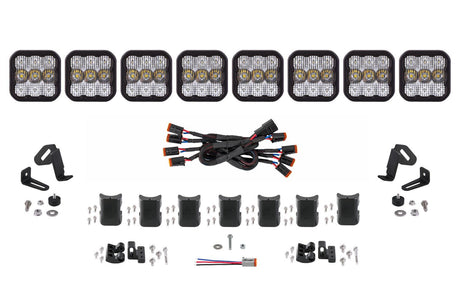 Diode Dynamics SS5 Sport Universal CrossLink 8-Pod Lightbar White Combo-1