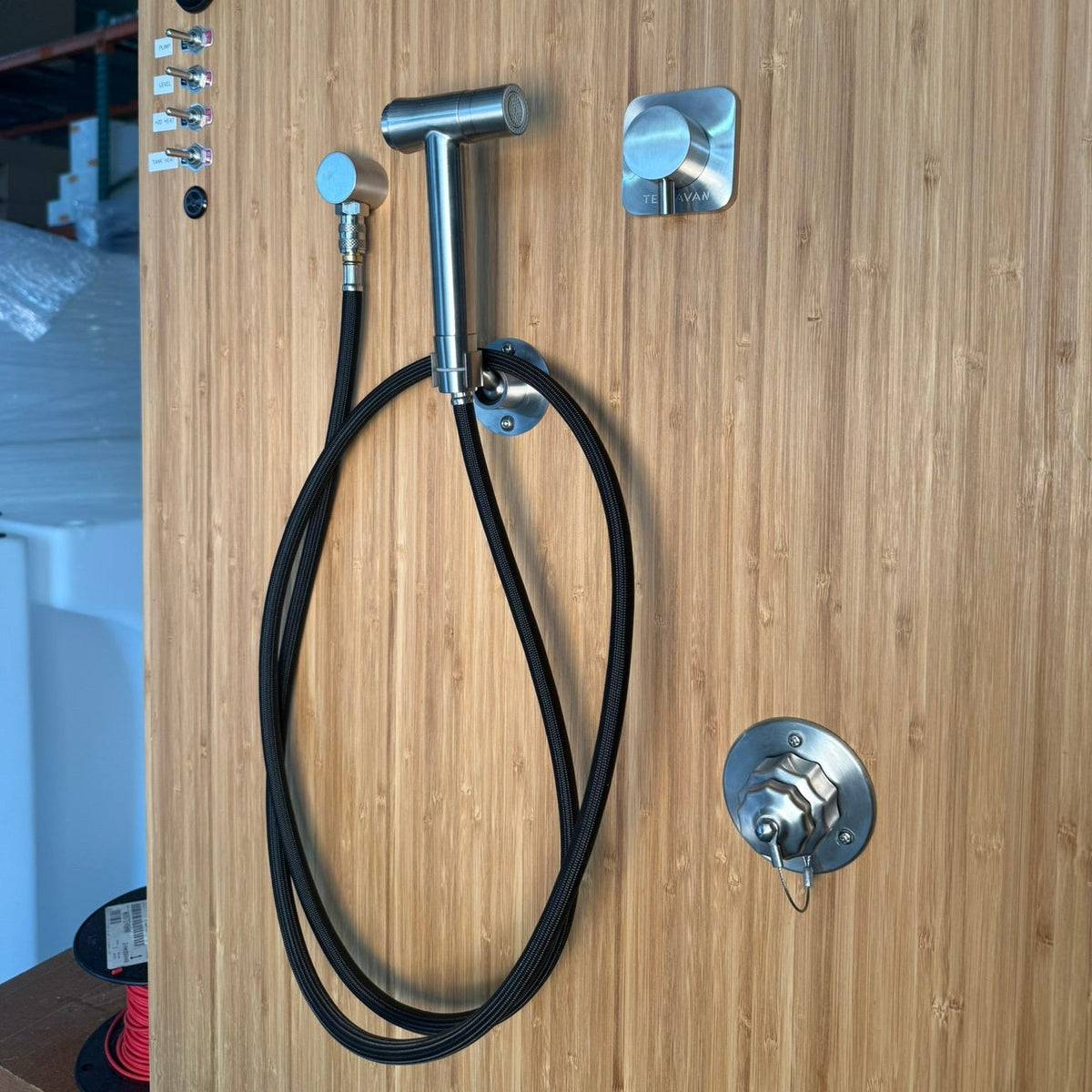 Tetravan Stainless Steel RV and Marine Shower Port System