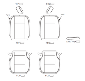 Ford Transit 1st Row Seat Covers with 1 Arm- Cargo Van / Wagon XLT / XL 2015-2026