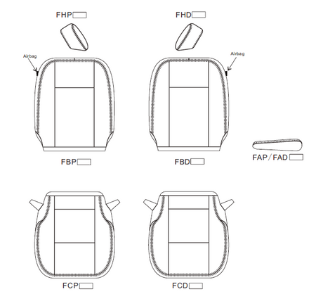 Ford Transit 1st Row Seat Covers with 1 Arm- Cargo Van / Wagon XLT / XL 2015-2026