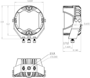 Baja Designs LP4 Pro LED Auxiliary Light Pod - Pair (Diagram) - Campervan HQ