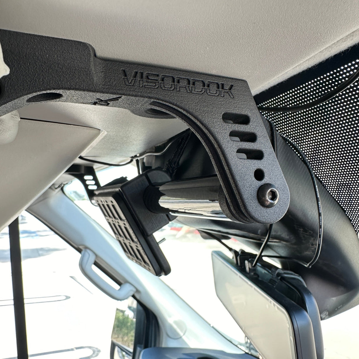 TERRA X Ford Transit Visor Mount - VISORDOK – Carbon Fiber Mount for Navigation & Devices