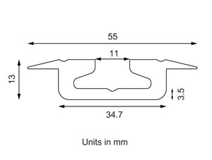 Tec Vanlife Flanged / Recessed "BEEFY" L Track