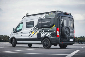 Tec Vanlife 2015+ Ford Transit Two-in-one ladder and tire carrier - Aluminum