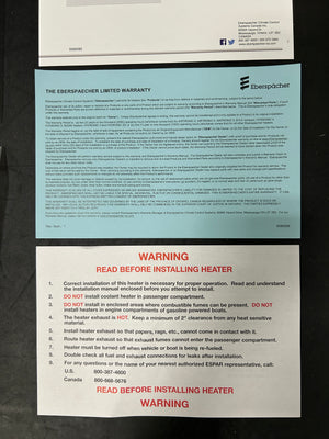 Espar AS3 B2L 12V Heater- Full Kit (Gasoline)