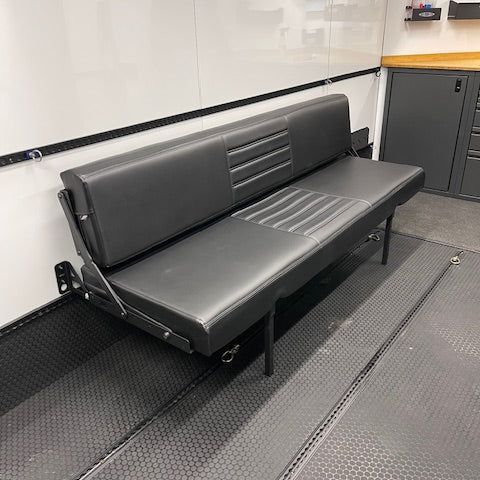 RB Components 76" Sofa Sleeper - Charcoal Cloth