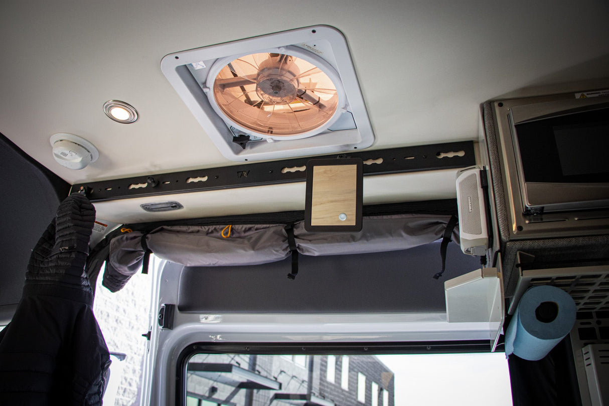 Canyon Adventure Vans L-Track PRO for Overhead Sliding Door for Storyteller Overland Mode
