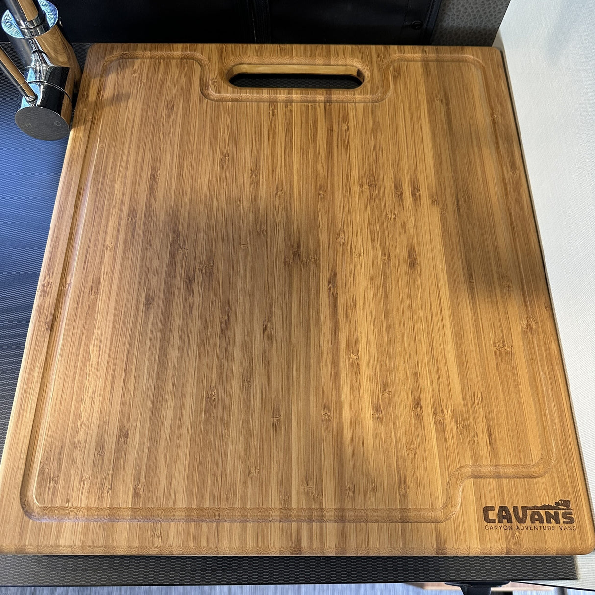 Canyon Adventure Vans Bamboo Cutting Board - Natural