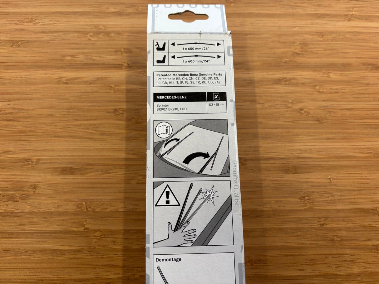 Terrawagen LHD Fluid-Integrated Wiper Blade Pair Sprinter 907