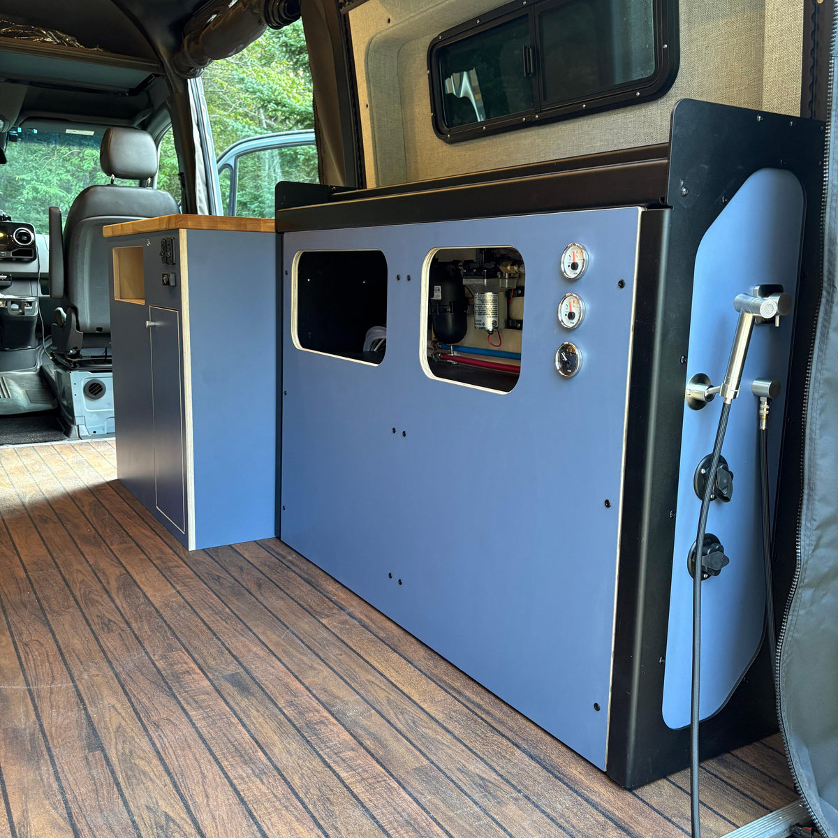 Tetravan Stainless Steel RV and Marine Shower Port System