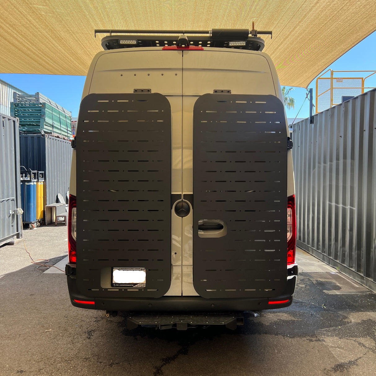RB Components 2019+ Mercedes Sprinter Rear Door Gear Storage Rack