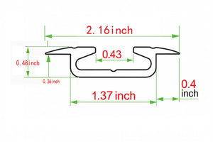 Tec Vanlife Flanged L Track "BEEFY" - Anodized Matte Black