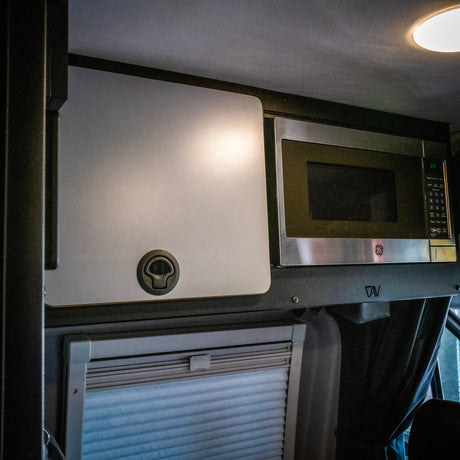 Canyon Adventure Vans Microwave Overhead Cabinet Kit – 2025 Revel
