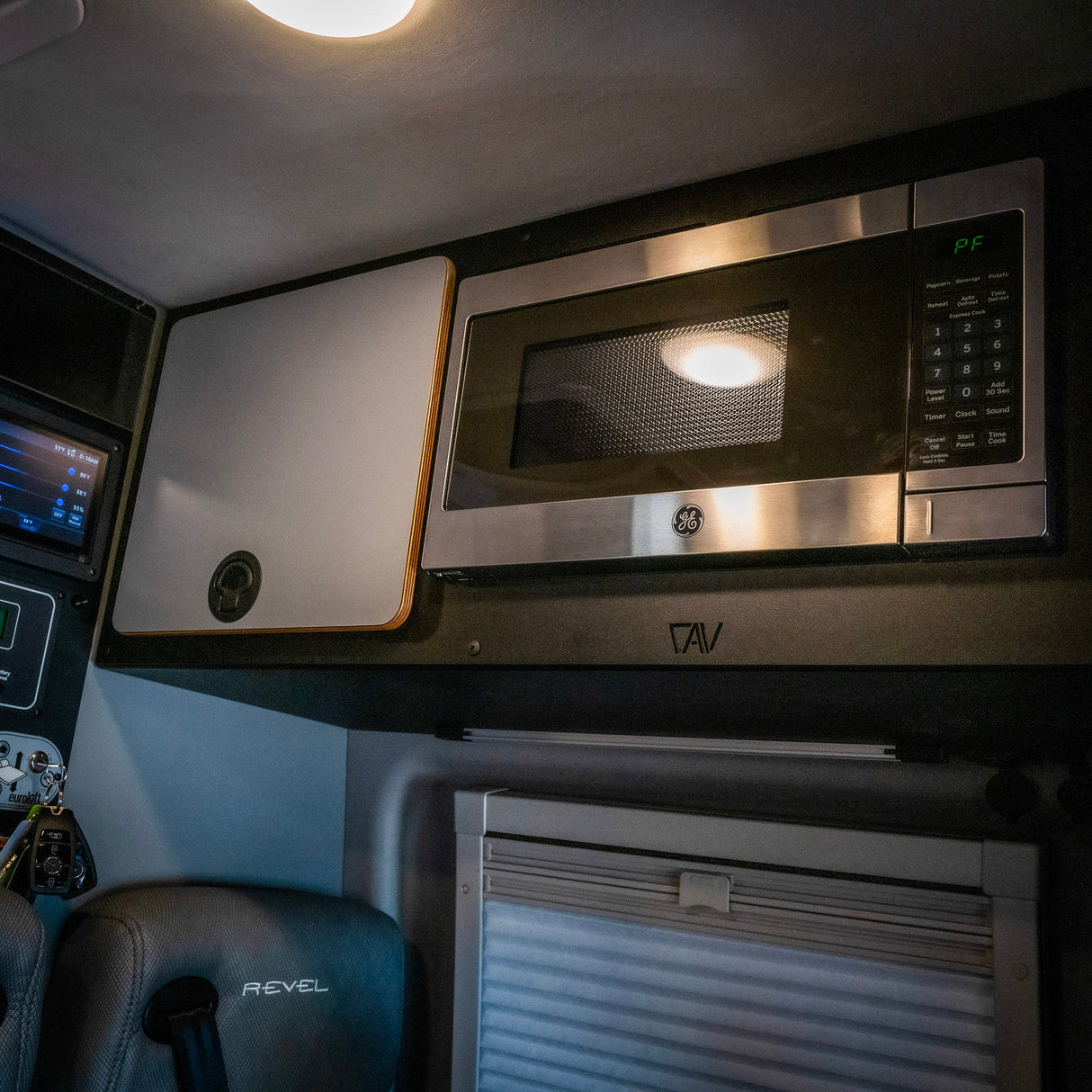 Canyon Adventure Vans Microwave Overhead Cabinet Kit – 2025 Revel
