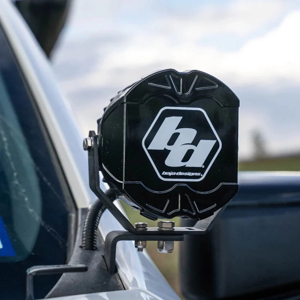 Baja Designs LP4 Single Rock Guard (Installed)_Driver Side - Campervan HQ