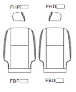 Mercedes Sprinter 1st Row Seat Back Covers - 2011-2017 Open Back Front Lean Backs