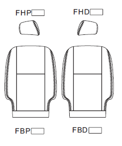 Mercedes Sprinter 1st Row Seat Back Covers - 2011-2017 Slip Cover Front Lean Backs