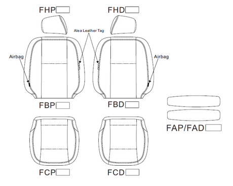 Mercedes Sprinter 1st Row Seat Covers with 2 Arms / Side Airbags - 2019-2026