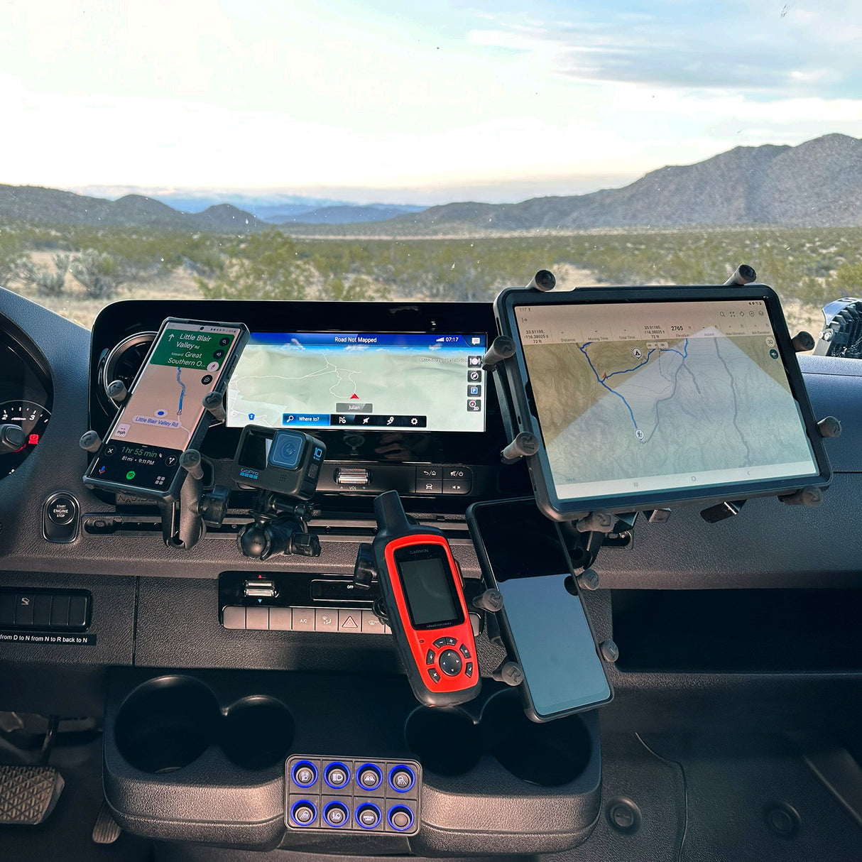 TERRA X No-Drill - Mercedes Sprinter Phone & GPS Dash Mount – NAVIDOK Overlander by TERRAX