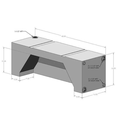 S&B Filters 35 Gallon Wheel Well Water Tank - Driver/Passenger Side - Sprinter & Transit (10-3008)