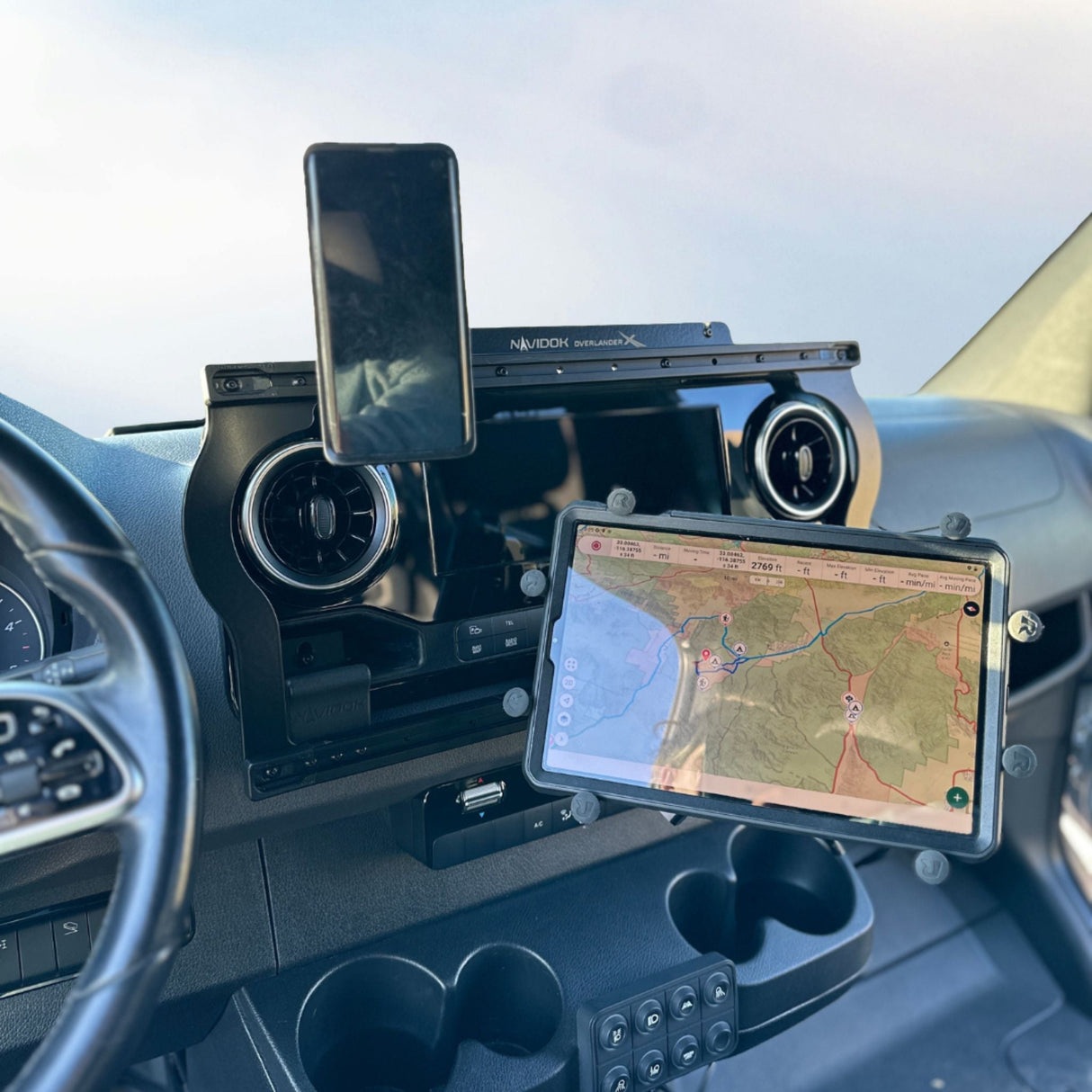 TERRA X No Drill - Dash Mount for Mercedes Sprinter – NAVIDOK Overlander X