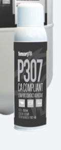 Can of Tensorgrip P307 paint with branding and product details.