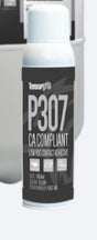 Can of Tensorgrip P307 paint with branding and product details.