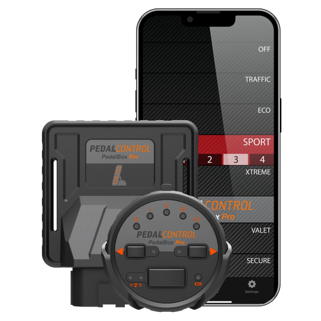 PedalControl PedalBox Components and Smartphone App Features
