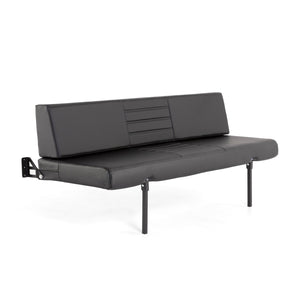 RB Components 76" Retro Sofa Sleeper - Black Carbon Fiber Vinyl
