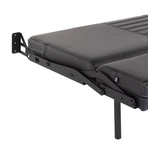 RB Components 58" Retro Sofa Sleeper - Black Carbon Fiber Vinyl