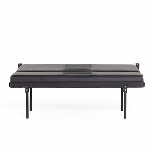 RB Components 58" Retro Sofa Sleeper - Black Carbon Fiber Vinyl