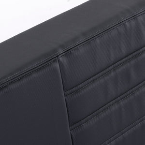 RB Components 76" Retro Sofa Sleeper - Black Carbon Fiber Vinyl