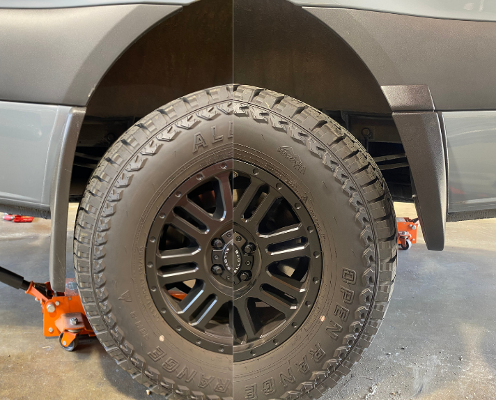 Terrawagen Rear Mondo Mudguard Kit for Sprinter – Rear Clearance Solution for Larger Tires
